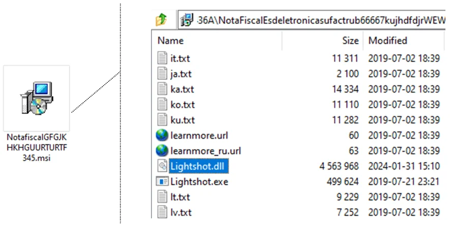 Contents of the MSI Installer (Fortinet)