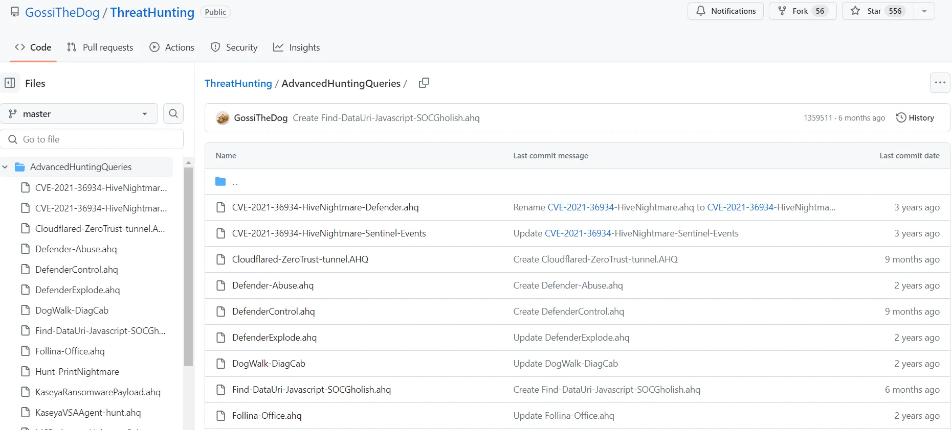 Kevin Beaumont AdvancedHuntingQueriesGitHub repository