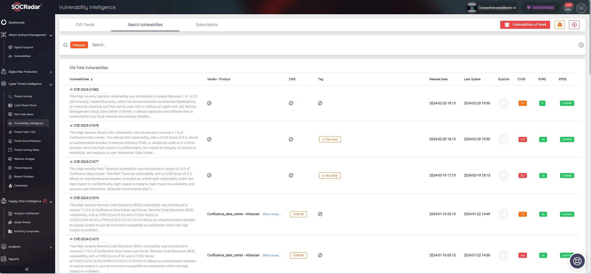 SOCRadar’s Vulnerability Intelligence