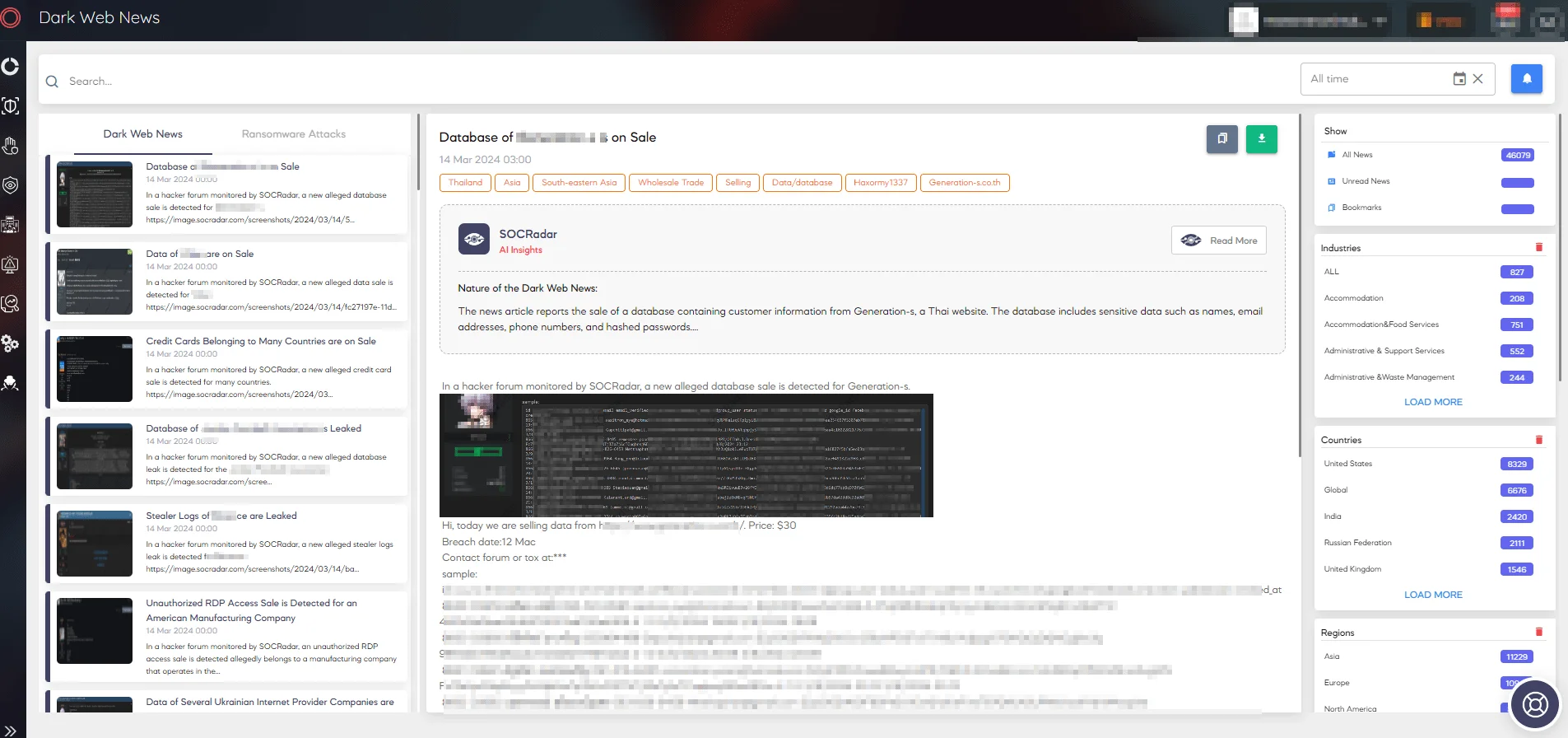 SOCRadar Dark Web News