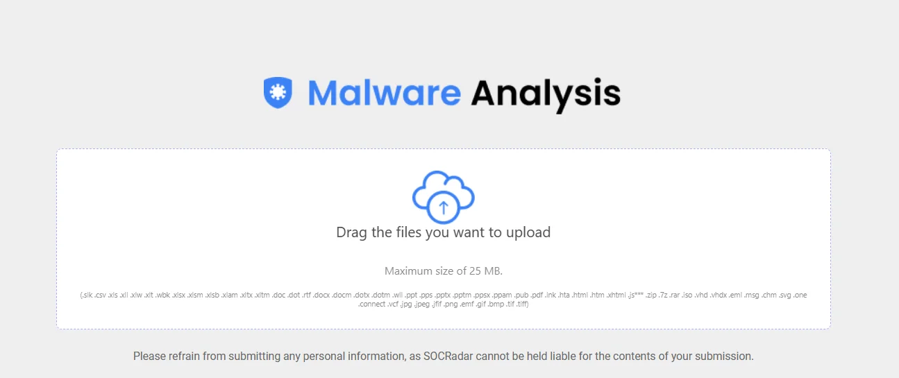 SOCRadar’s Malware Analysis