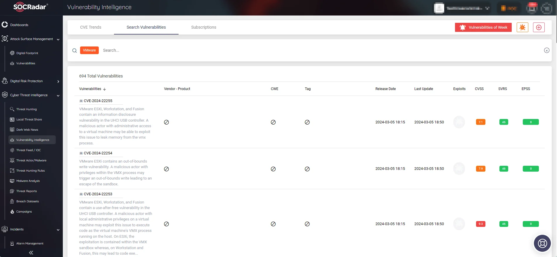 SOCRadar’s Vulnerability Intelligence