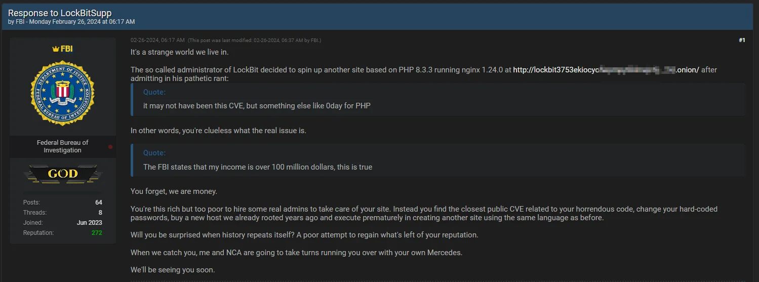 Threat post on hacker forum