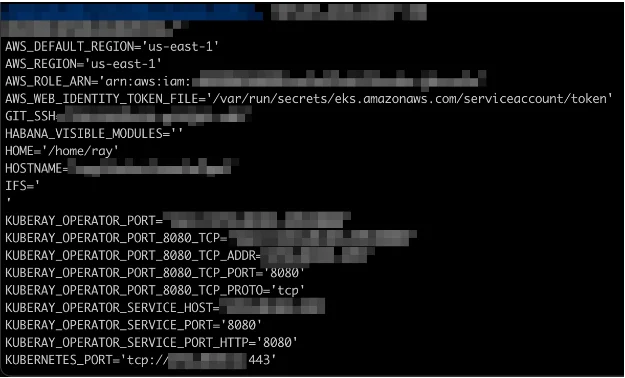Kuberay Operator running with Administrator permissions on the Kubernetes API.