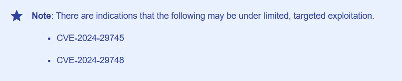 CVE-2024-29745 and CVE-2024-29748 may be under exploitation (April 2024 Pixel Security Bulletin)