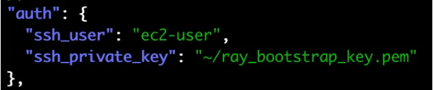 AWS cluster machine credentials, which allow connecting to all of the cluster's machines, using SSH.