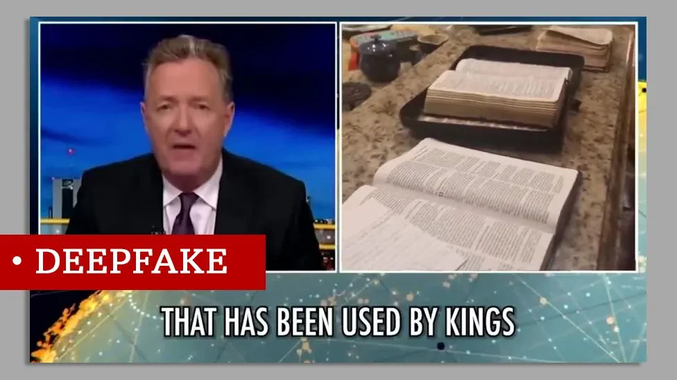 Piers Morgan deepfake video (source: BBC news)
