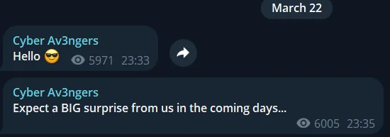 A Telegram post of IRGC-affiliated group on March 22, 2024, much earlier visible activity from the Iran’s drone attack