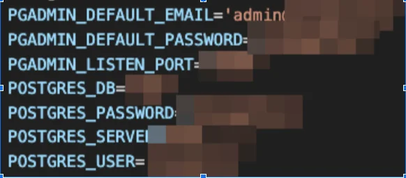 Production database credentials