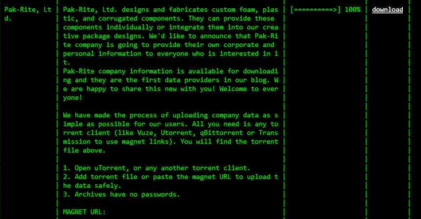 A victim listing of Akira Ransomware