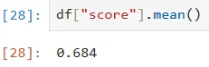 The average score of the passwords