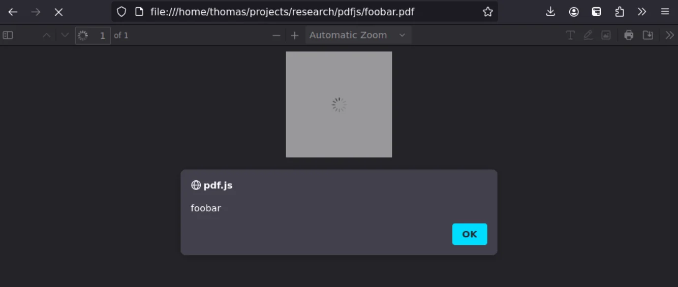 CVE-2024-4367 exploited to trigger an alert (CodeanLabs)