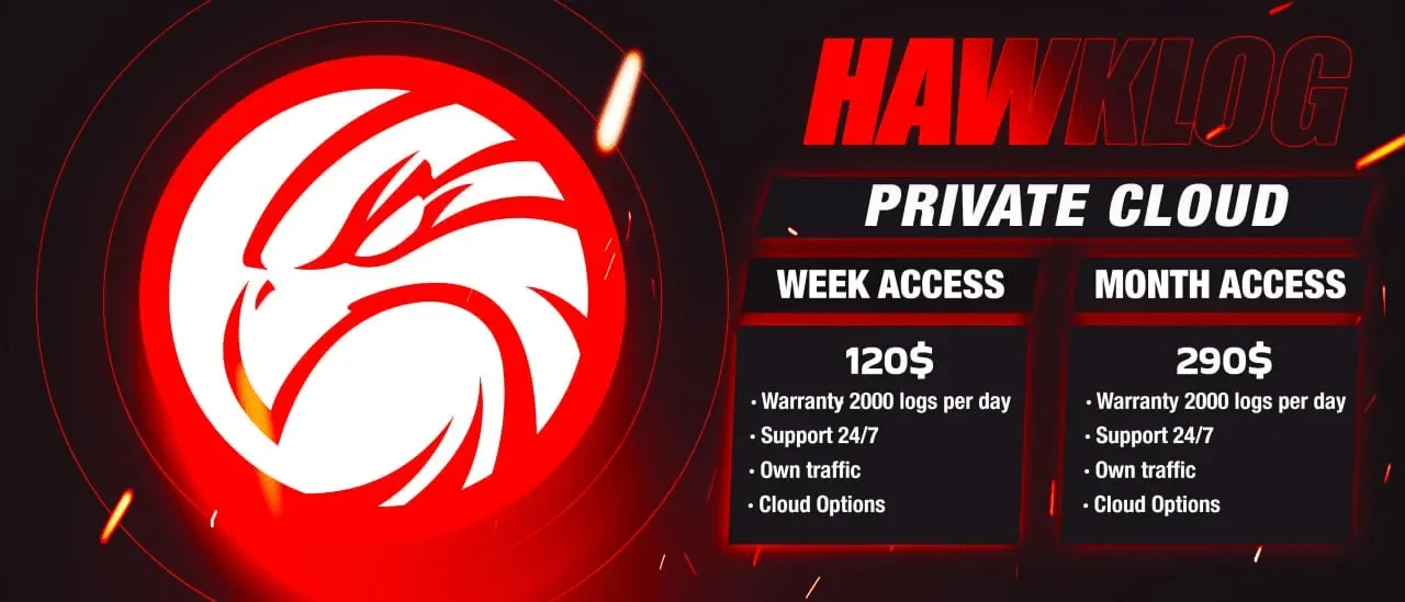An advertisement of Hawklog from a Telegram channel