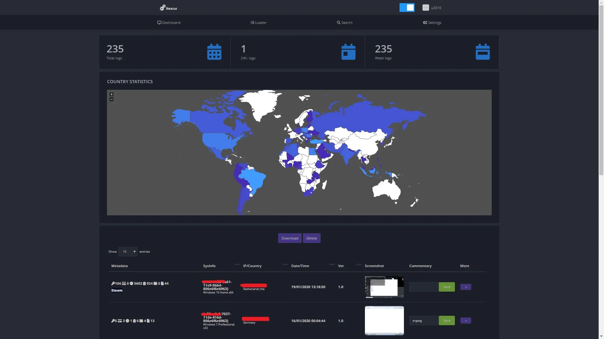 Nexus Stealer Dashboard (fr3d.hk)