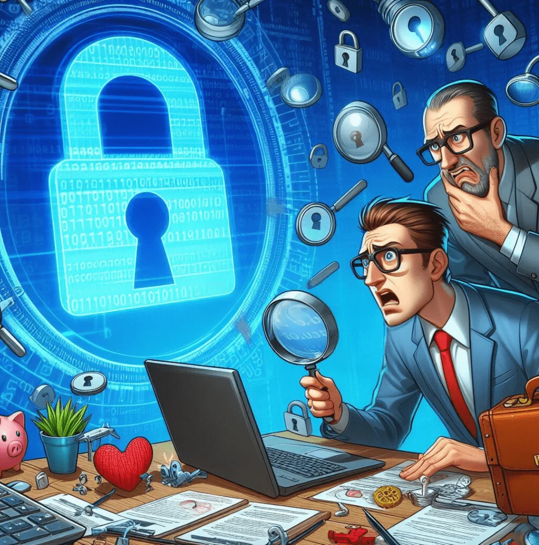 AI illustration of a vendor security breach (Bing Image Creator)