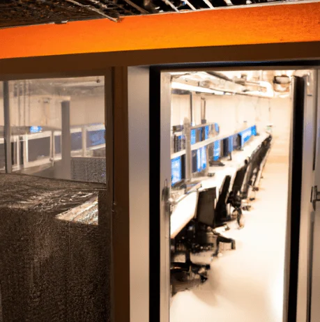 The IT room where Alex works, generated by DALL-E