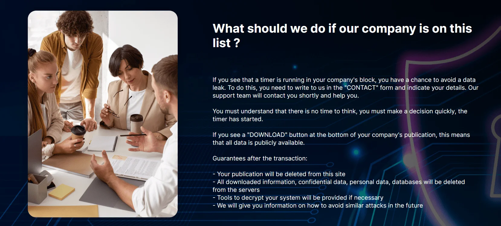 What to do section in the DLS
