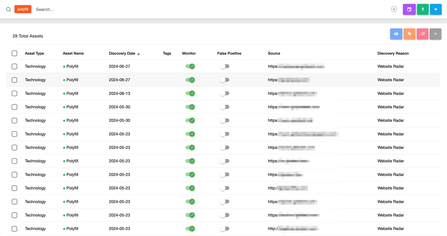 Monitor assets for Polyfill with SOCRadar’s Digital Footprint, under the ASM module