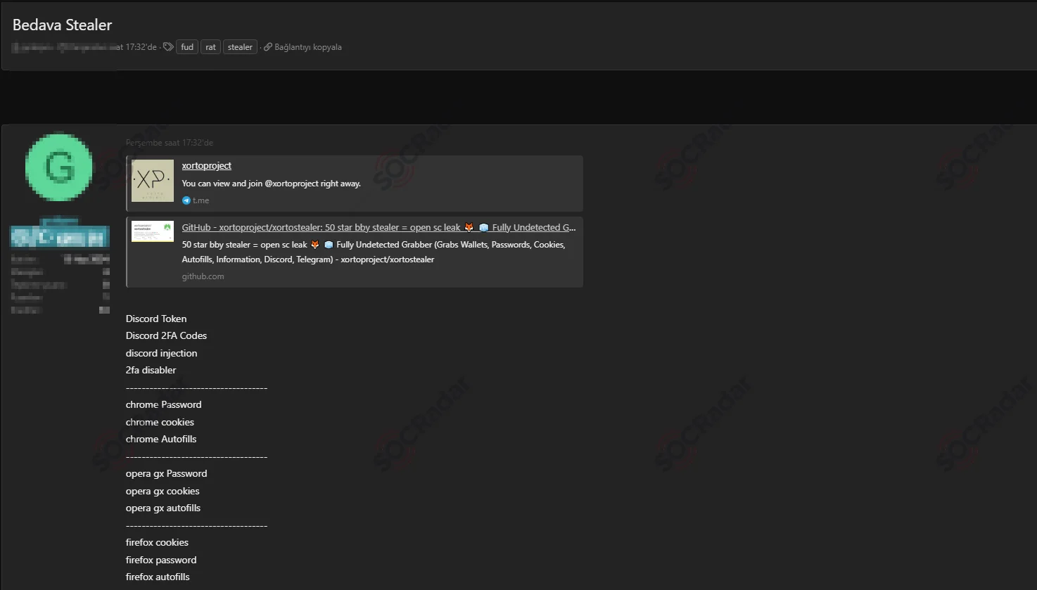 New Stealer Tool is Leaked