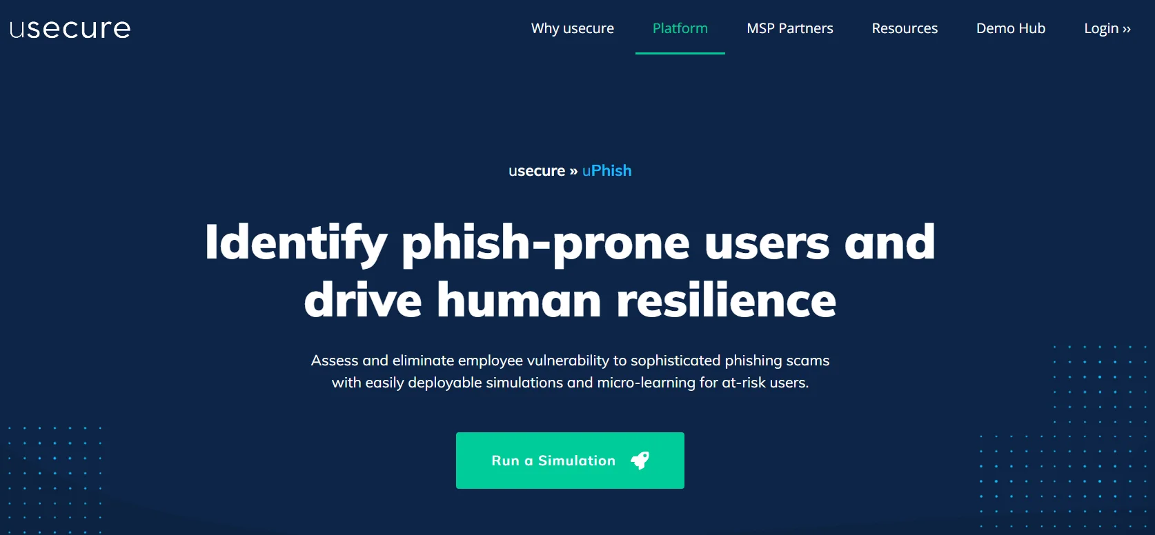 usecure uPhish platform