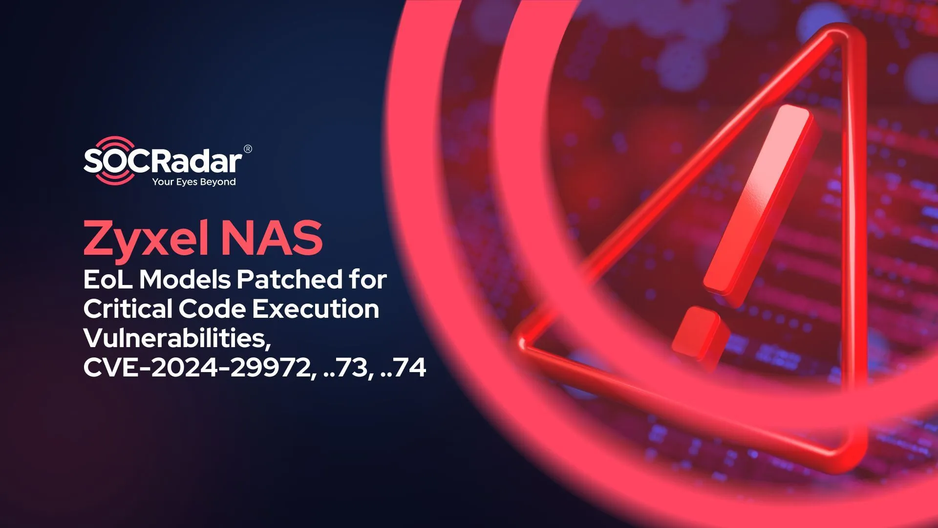 SOCRadar® Cyber Intelligence Inc. | Zyxel NAS Devices’ EoL Models Patched for Critical Code Execution Vulnerabilities: CVE-2024-29972, CVE-2024-29973, CVE-2024-29974