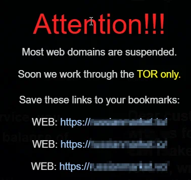 Russian Market is planning to work through the TOR only