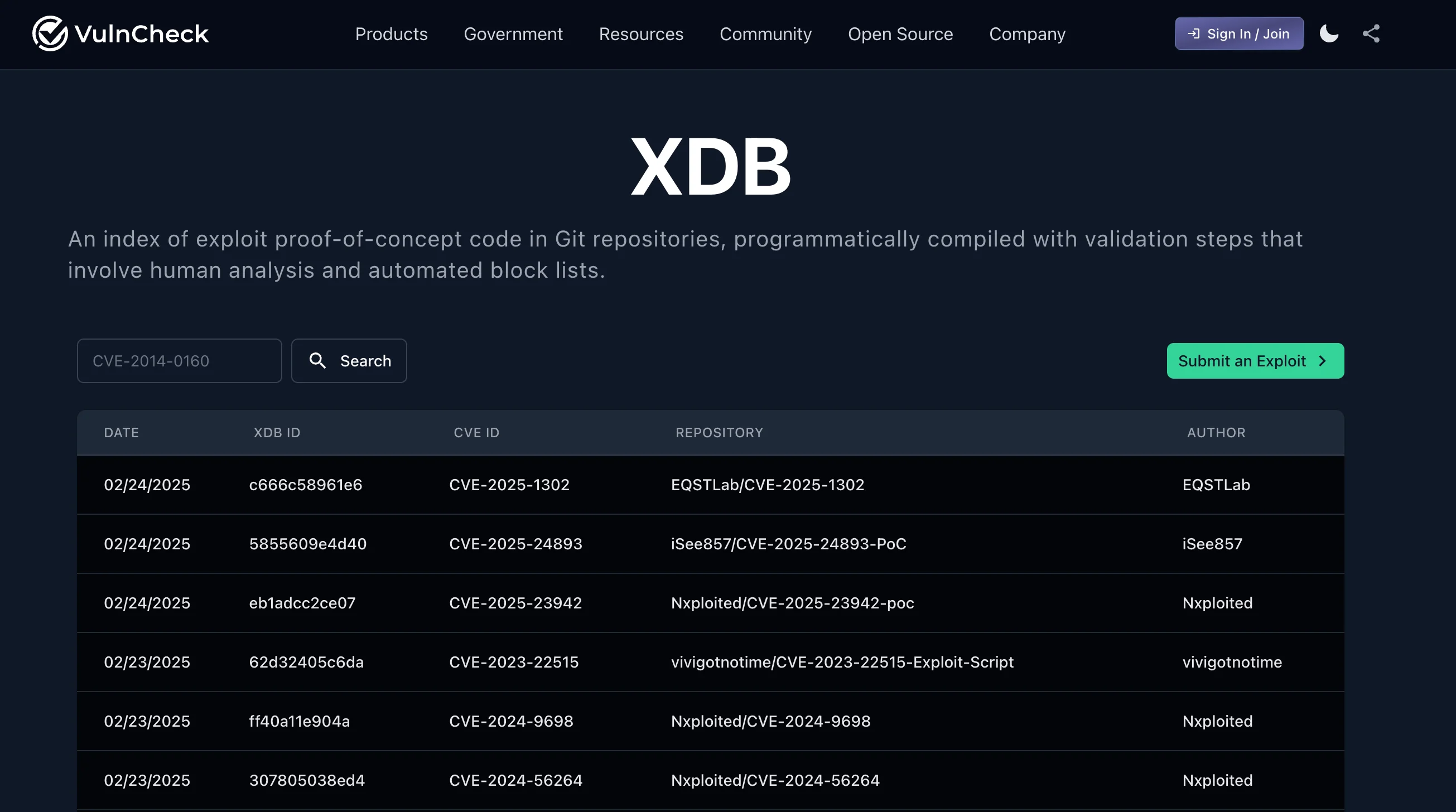 VulnCheck XDB