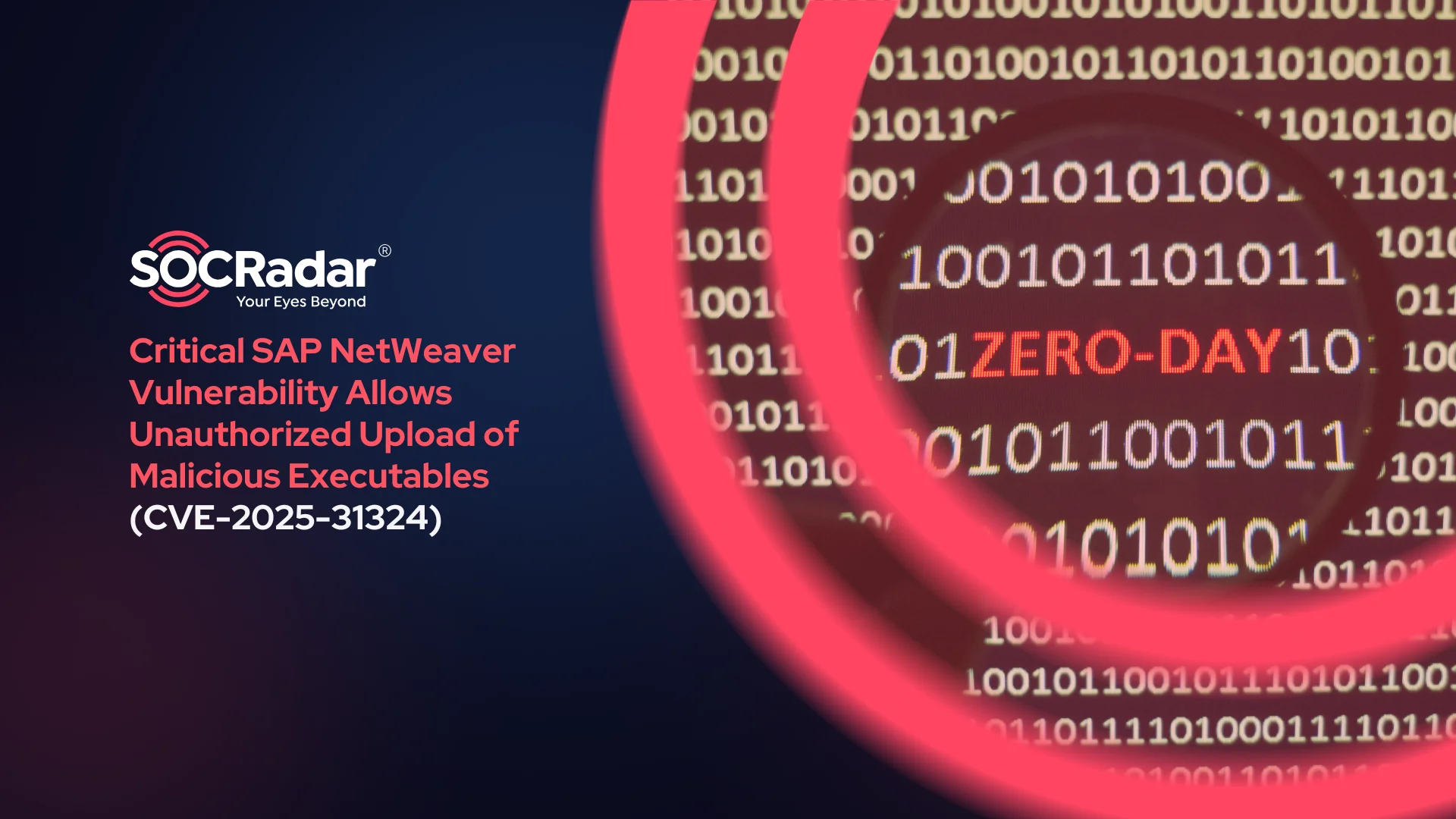SOCRadar® Cyber Intelligence Inc. | Critical SAP NetWeaver Vulnerability (CVE-2025-31324) Allows Unauthorized Upload of Malicious Executables