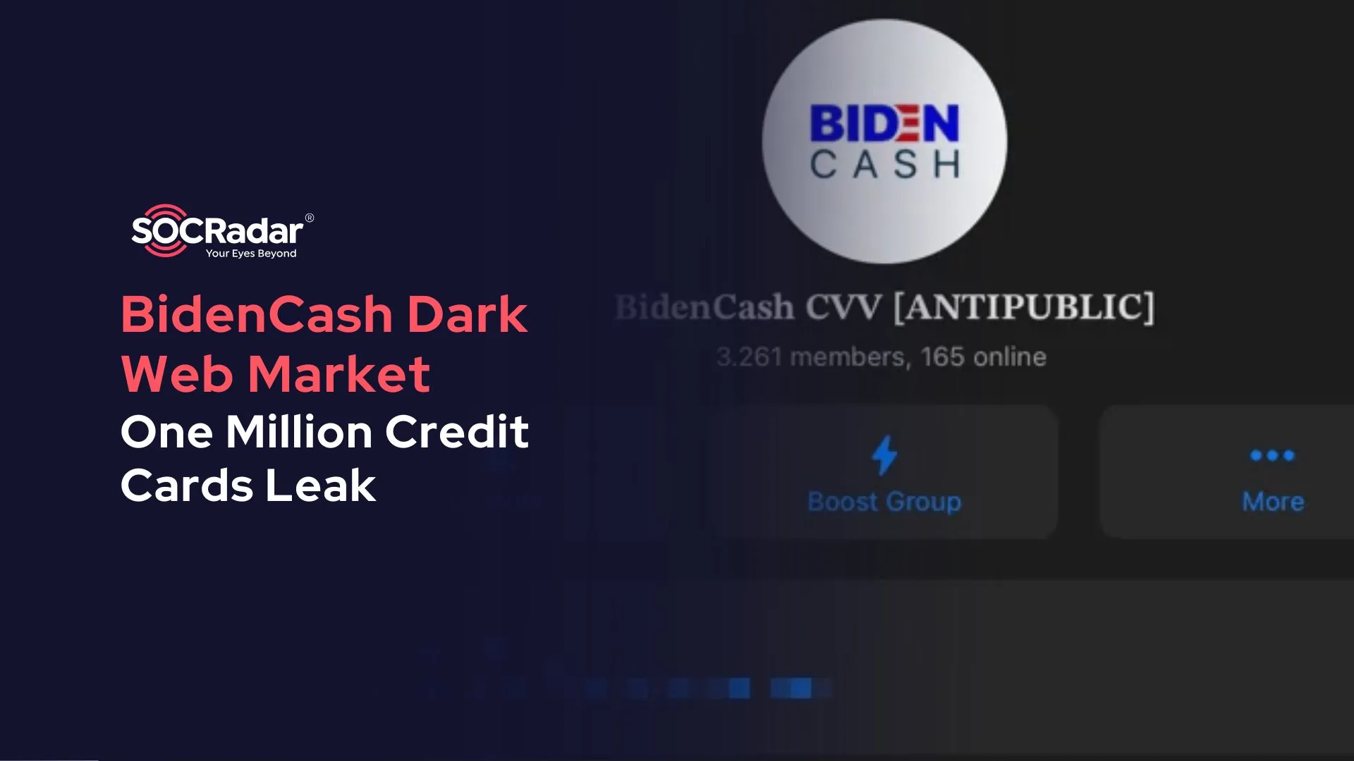 SOCRadar® Cyber Intelligence Inc. | BidenCash Dark Web Market Leaks Nearly One Million Credit Cards