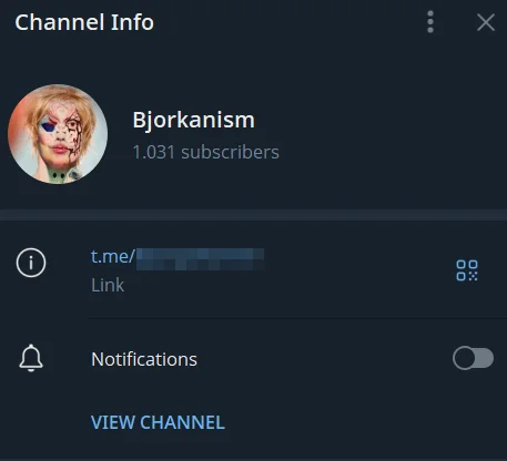 Bjorka’s Telegram channel