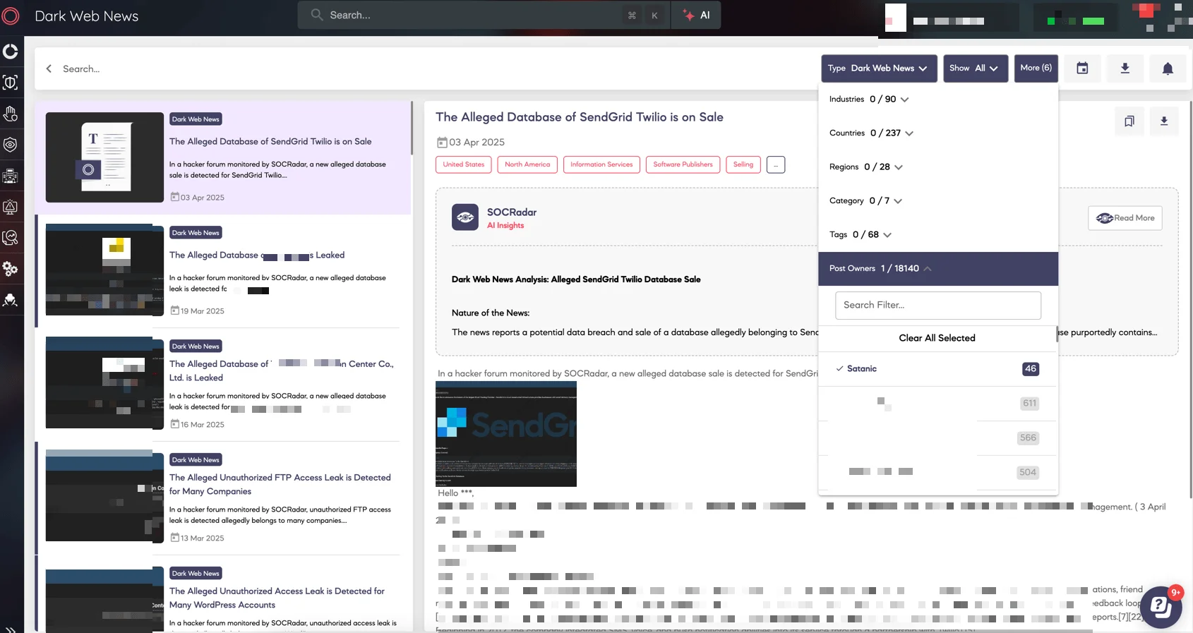 SOCRadar Dark Web News