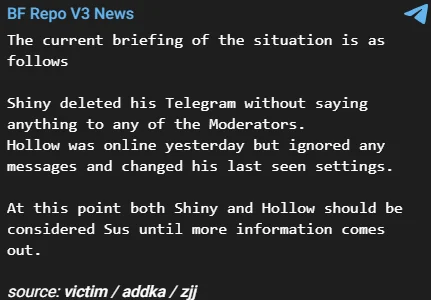 Telegram post of BreachForums’ channel