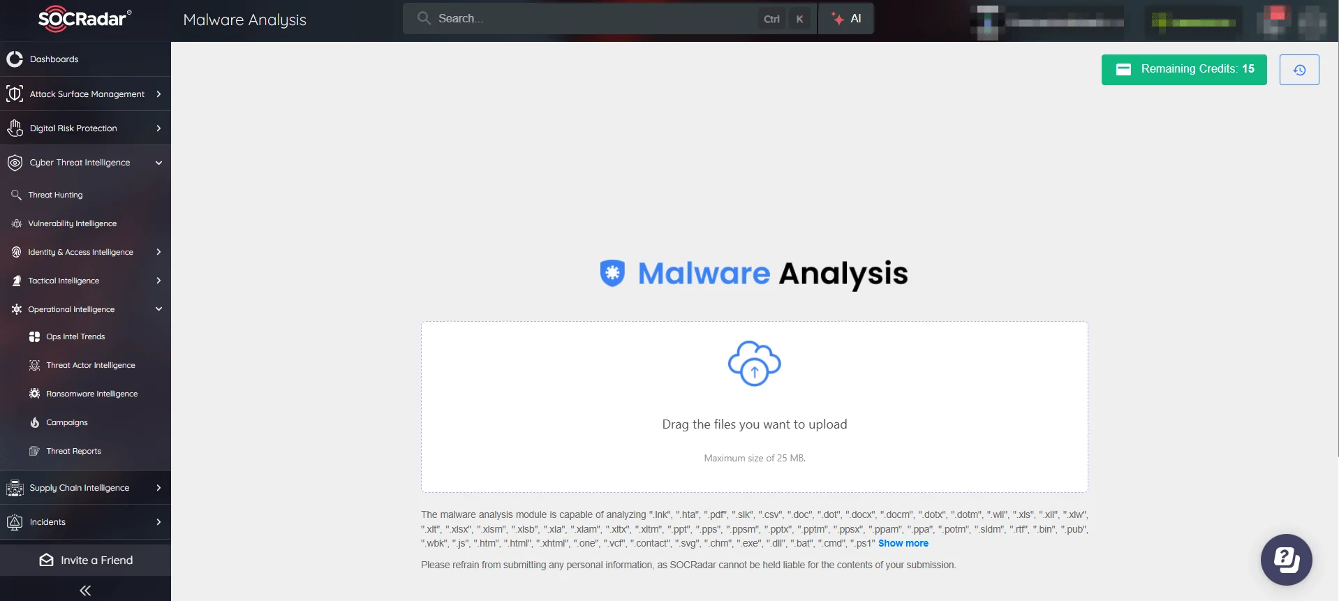 SOCRadar’s Malware Analysis