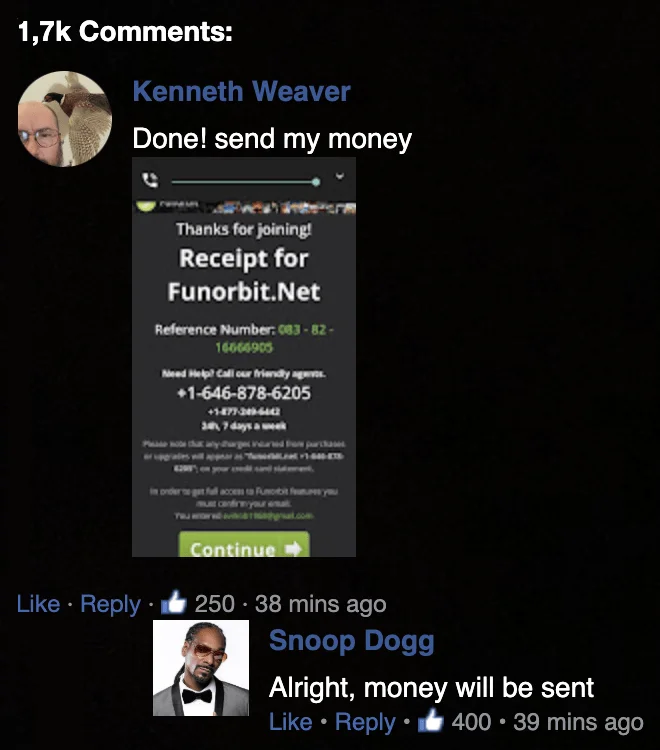An example of fraudsters impersonate trusted individuals