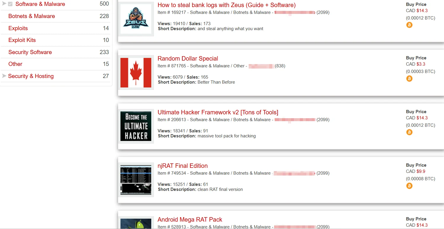 Featured listings in Software & Malware category