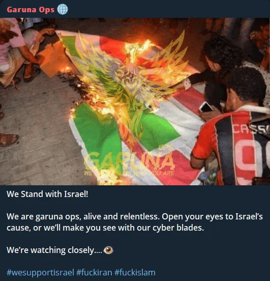 Garuna Ops’ Telegram post