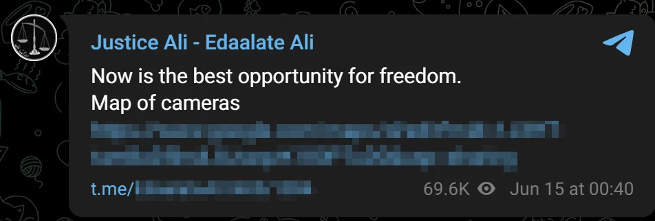 Iranian anti-regime non-hacker group posting OSINT data
