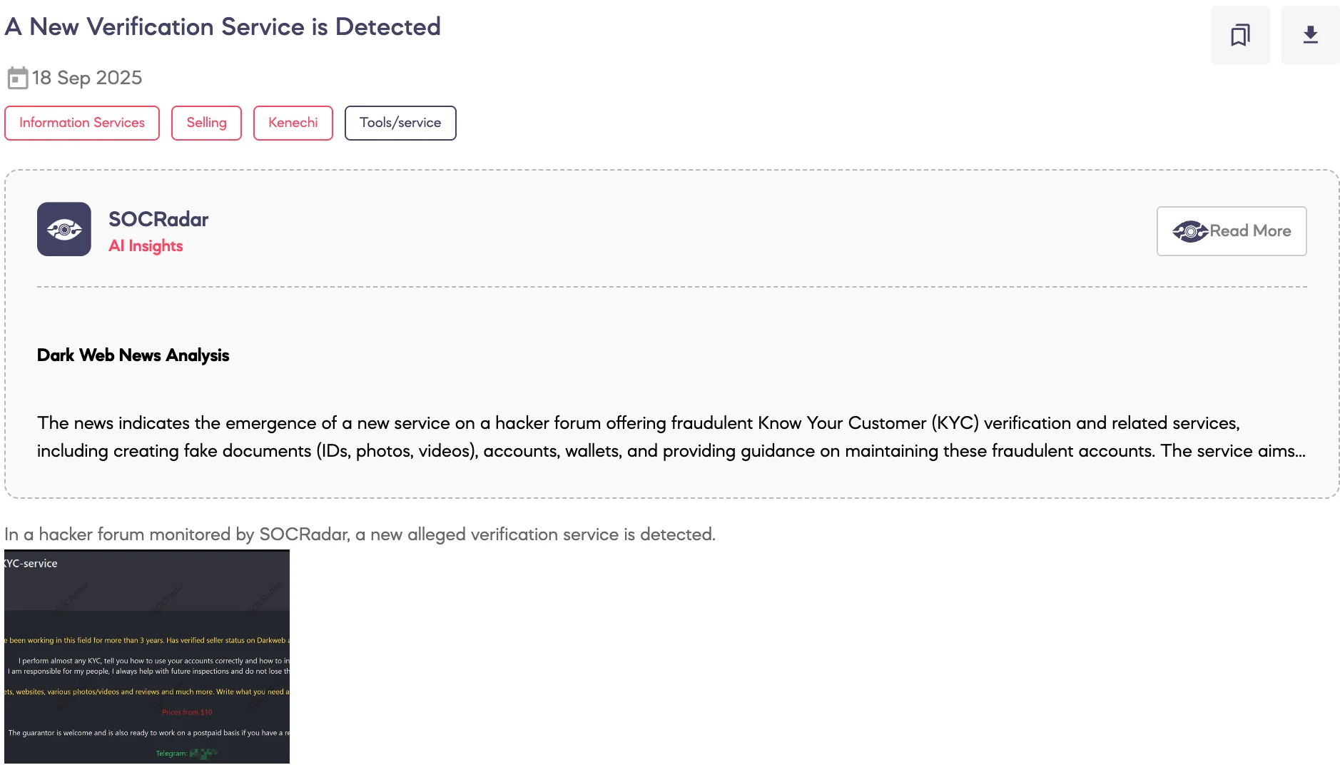 A New Verification Service is Detected