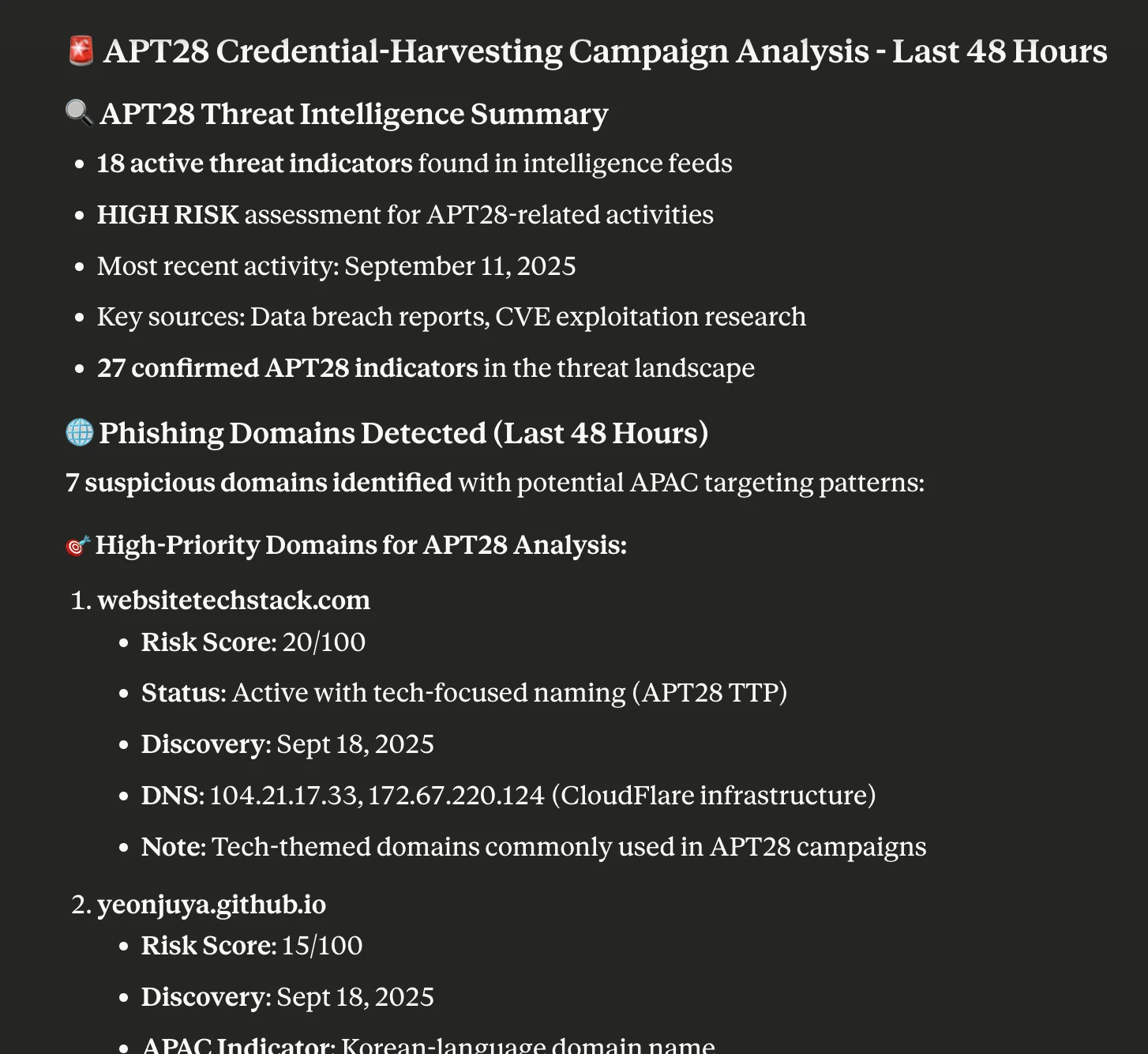 A quick campaign analysis done by the SOCRadar MCP server