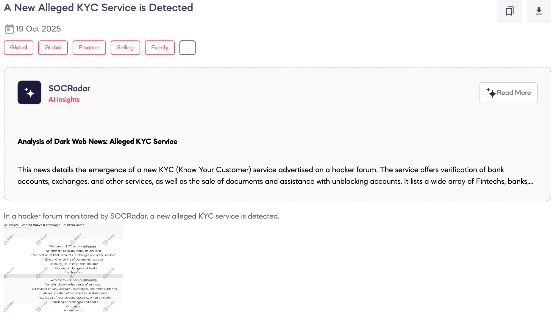 A New Alleged KYC Service is Detected
