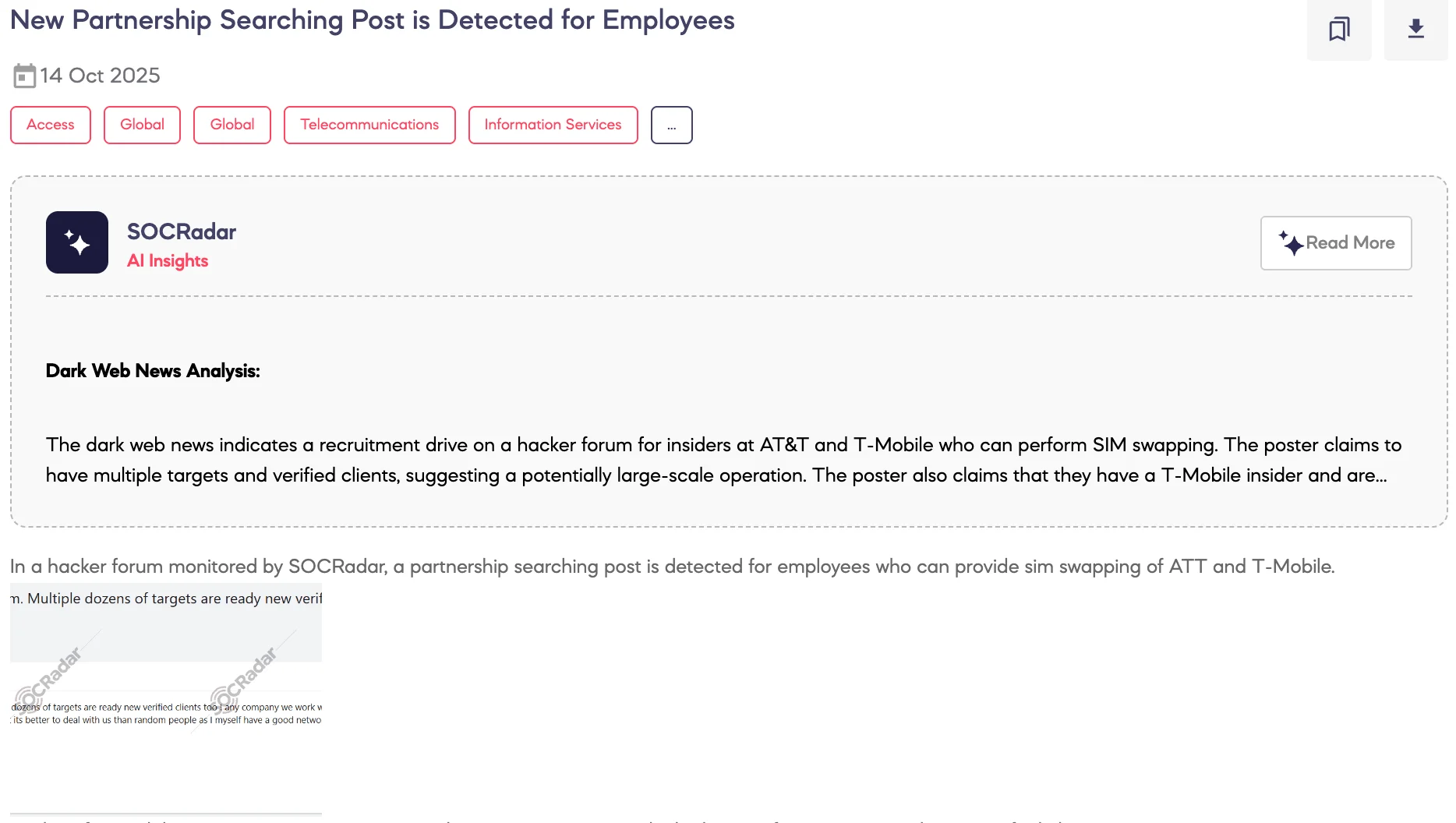 New Partnership Searching Post is Detected for Employees