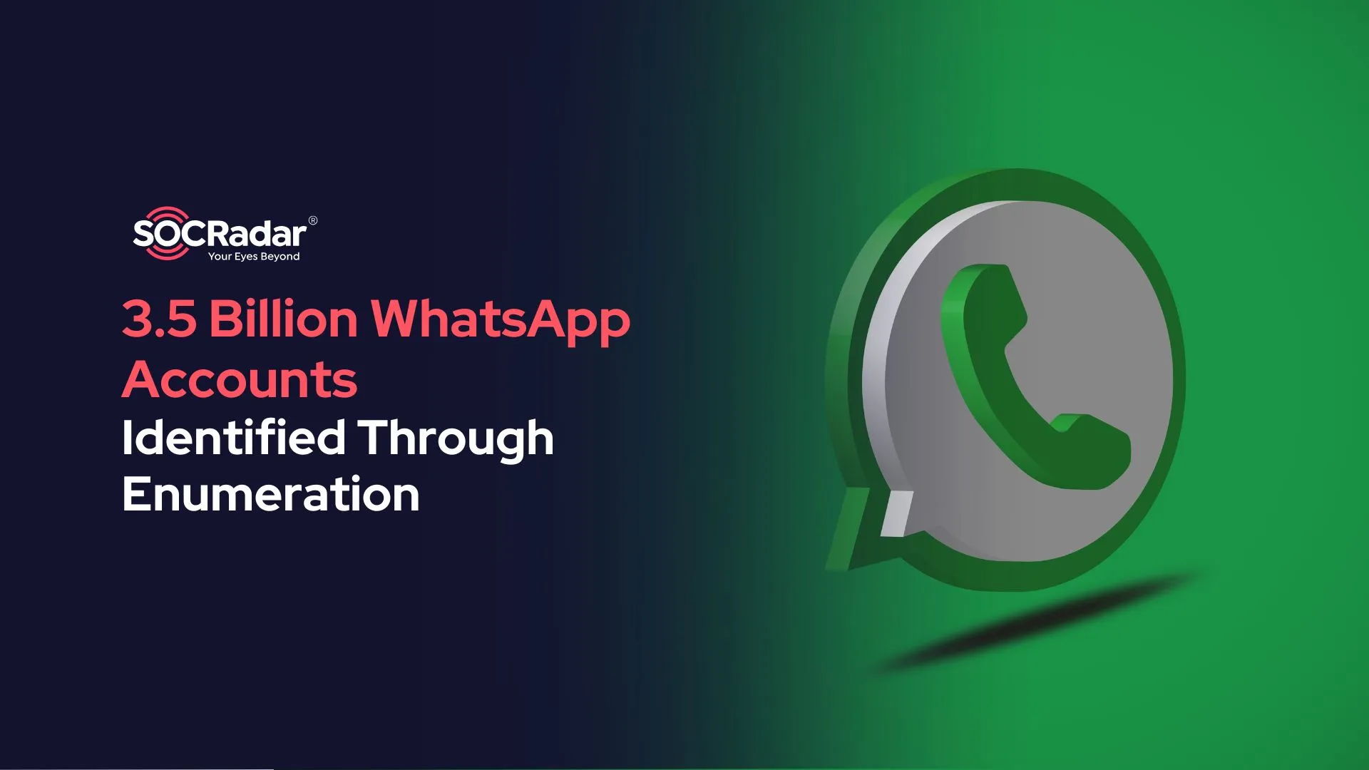 SOCRadar® Cyber Intelligence Inc. | 3.5 Billion WhatsApp Accounts Identified Through Enumeration