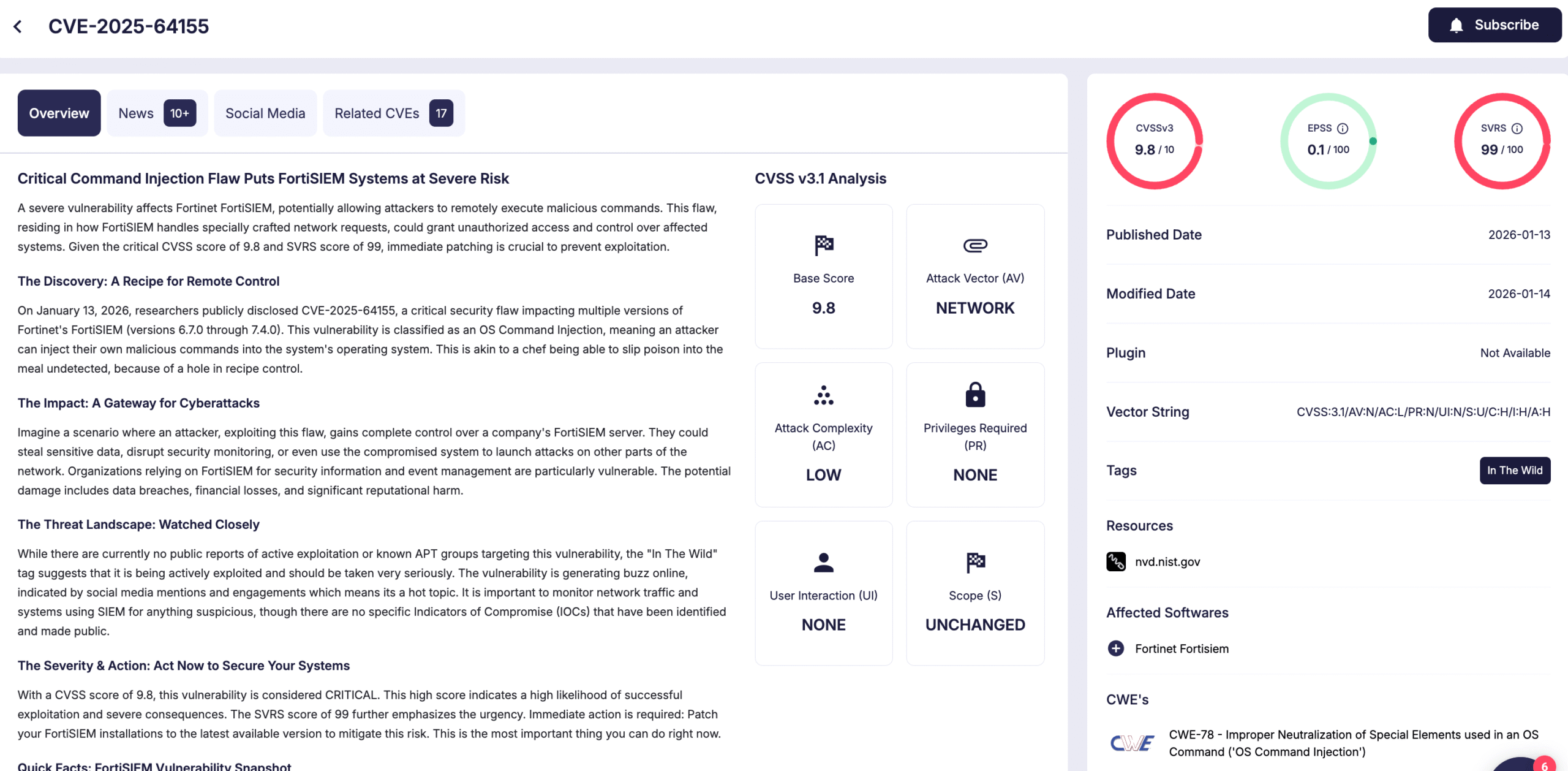 Details of CVE-2025-64155 (SOCRadar Vulnerability Intelligence)