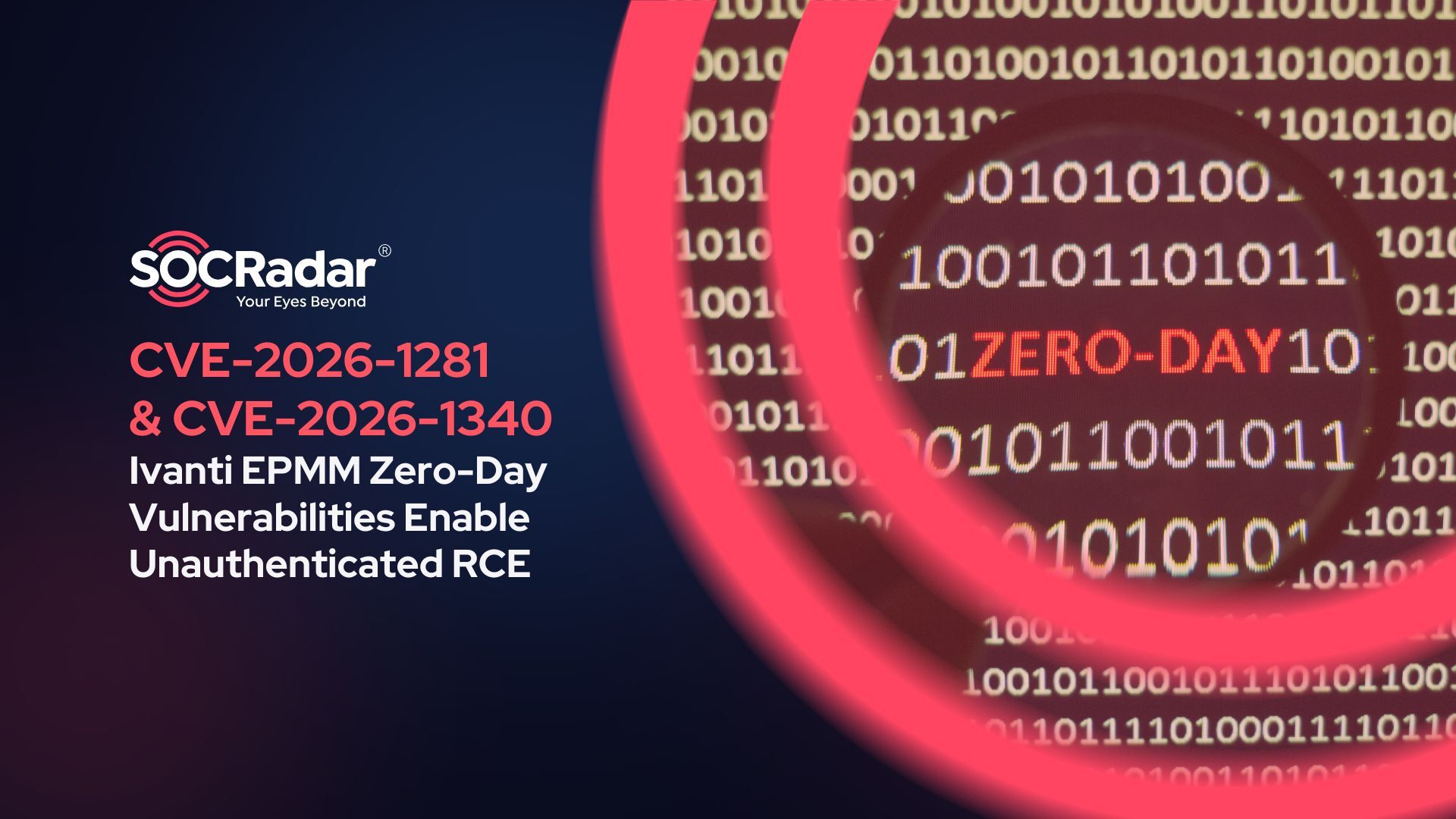 SOCRadar® Cyber Intelligence Inc. | CVE-2026-1281 & CVE-2026-1340: Ivanti EPMM Zero-Day Vulnerabilities Enable Unauthenticated RCE
