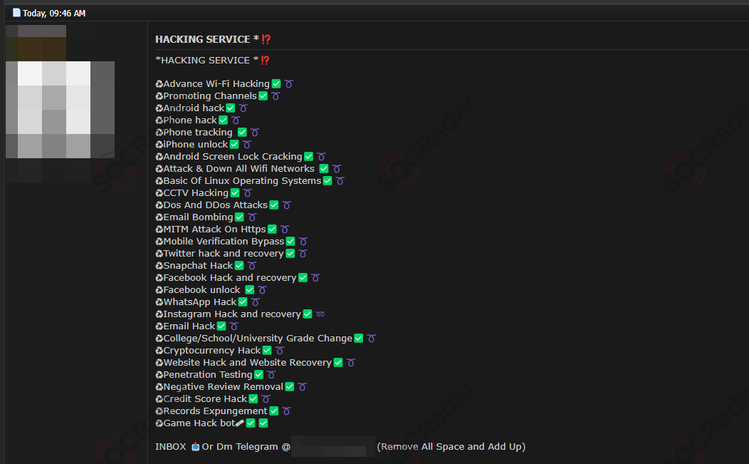 New Hacking Service is Detected
