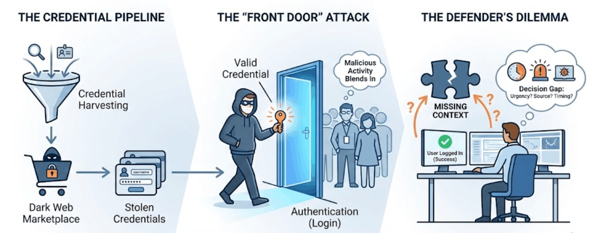 Common scenario in identity-based attacks