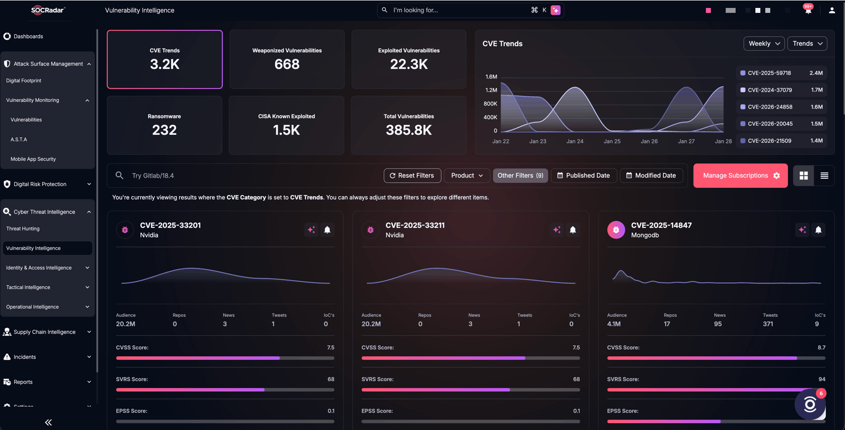 SOCRadar’s Vulnerability Intelligence: Latest CVEs & Exploit Trends